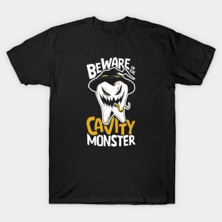 Beware of the Cavity Monster // Funny Halloween Tooth T-Shirt